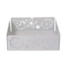 Portatovaglioli metallo mare bianco 16,5x16,5x5,5 cm elegante