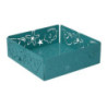 Portatovaglioli metallo mare verde acqua quadrato 16,5x16,5x5,5 cm