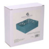 Portatovaglioli metallo mare verde acqua quadrato 16,5x16,5x5,5 cm