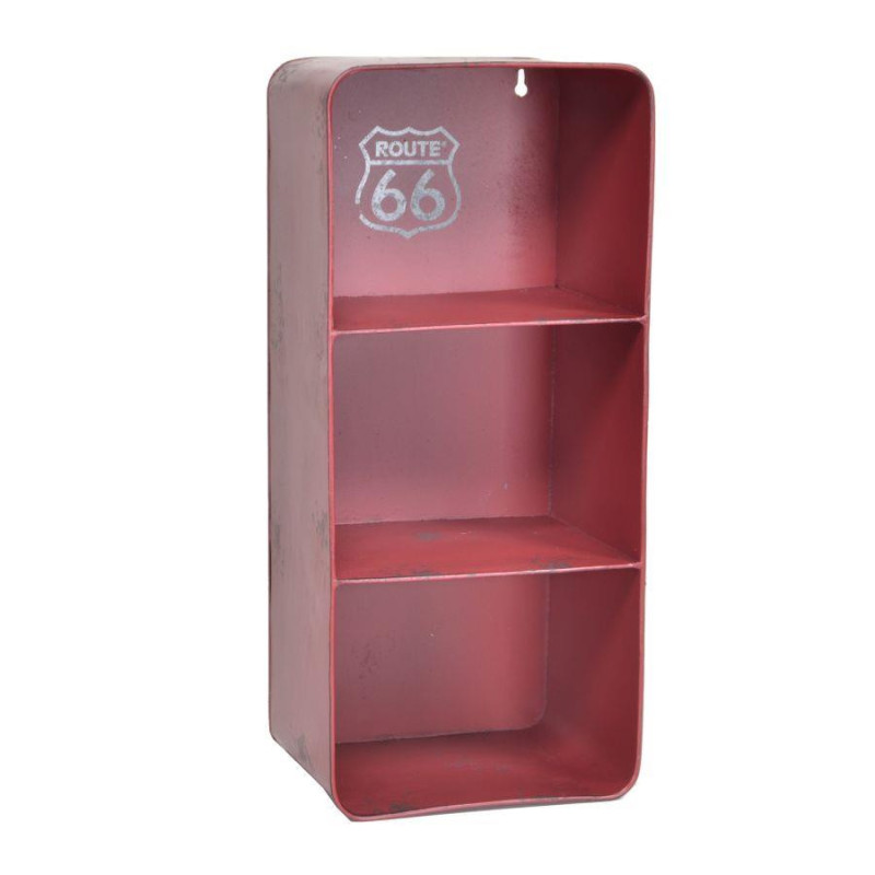 Mensola metallo Bristol rossa 3 piani 19.5x15xH44.5 cm pratica