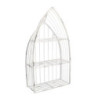 Mensola metallo bianco 3 piani 29x12x55 cm salvaspazio design