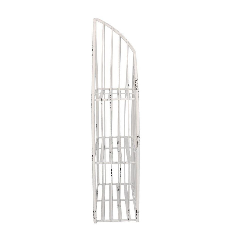 Mensola metallo bianco 3 piani 29x12x55 cm salvaspazio design