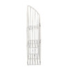 Mensola metallo bianco 3 piani 29x12x55 cm salvaspazio design