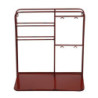 Portabottiglie Metallo da Muro 2 Posti Rosso 59x33x6,25 cm – Design vino