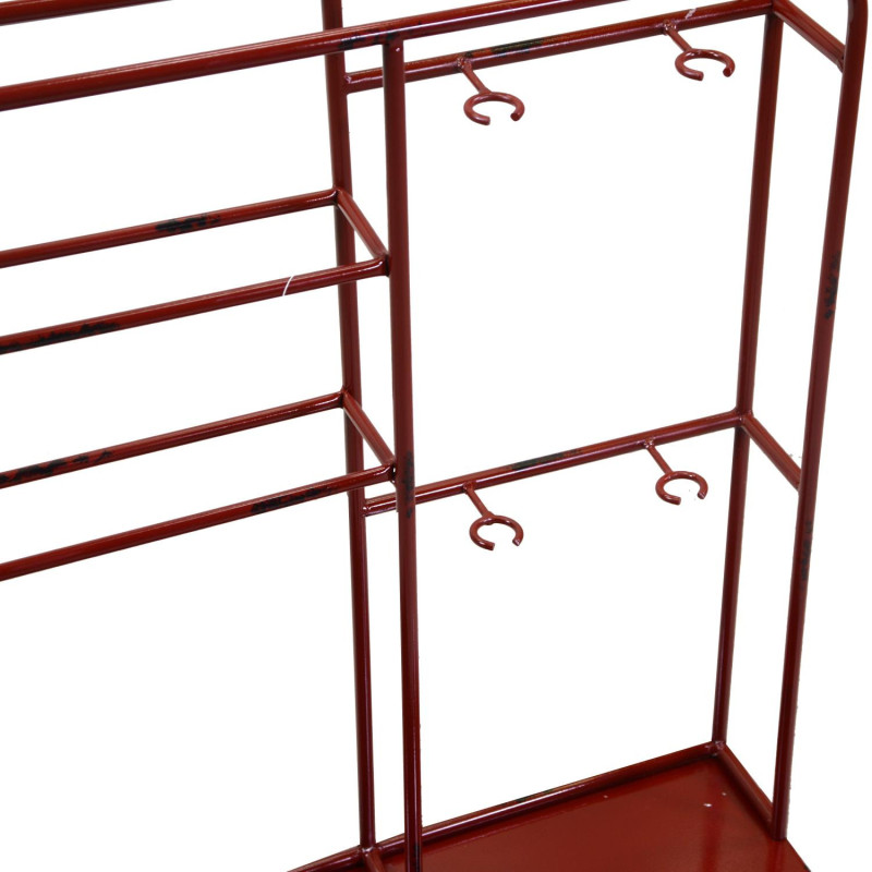 Portabottiglie Metallo da Muro 2 Posti Rosso 59x33x6,25 cm – Design vino