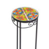 Colonnina metallo mosaico Catania tonda Ø30x68 cm arredo giardino