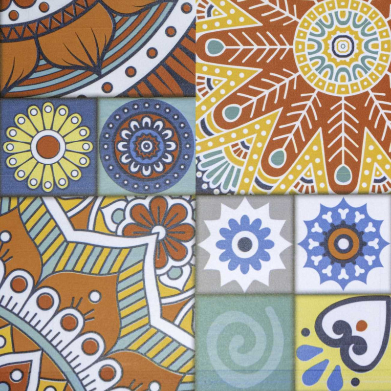 Colonnina mosaico metallo Galatone tonda Ø35,5x59 cm arredo giardino
