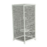 Portacandele metallo bianco grande 14x14xH31 cm elegante