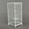 Portacandele metallo bianco grande 14x14xH31 cm elegante
