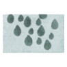 Tappetino bagno 100% cotone gocce acqua antiscivolo 50x80x2 cm
