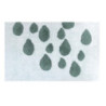Tappetino bagno 100% cotone gocce acqua antiscivolo 50x80x2 cm
