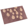 Tappetino bagno 100% cotone gocce marrone antiscivolo 50x80x2 cm