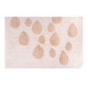 Tappetino bagno 100% cotone gocce crema antiscivolo 50x80x2 cm