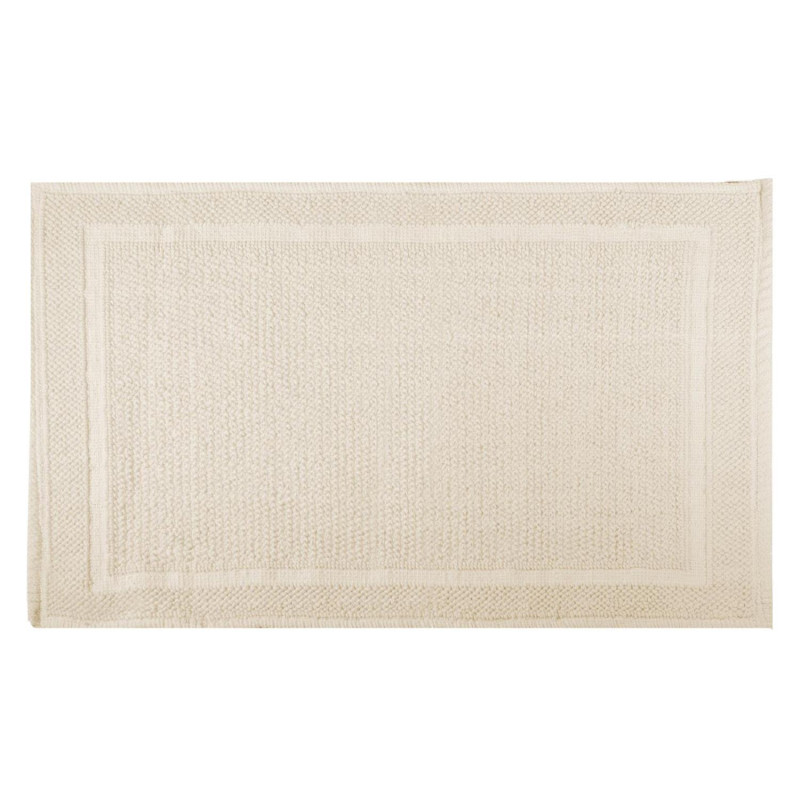 Tappetino bagno 100% cotone Vincent beige antiscivolo 50x80