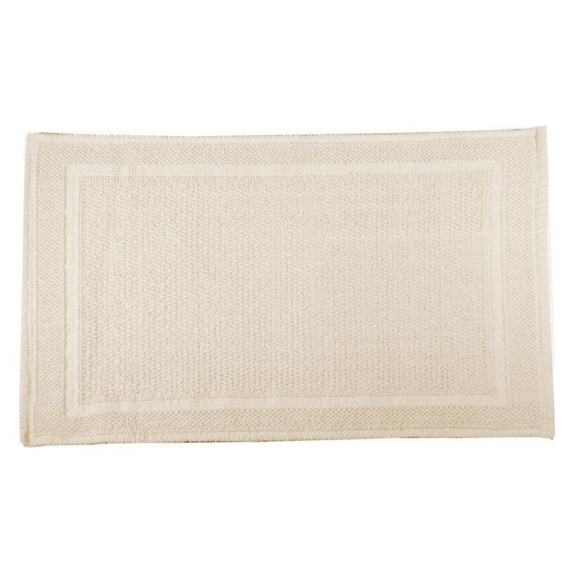 Tappetino bagno 100% cotone Vincent beige antiscivolo 50x80