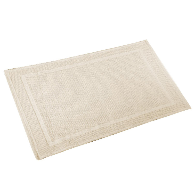 Tappetino bagno 100% cotone Vincent beige antiscivolo 50x80