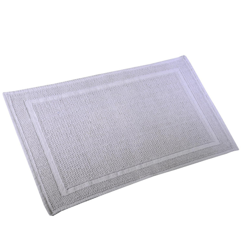 Tappetino bagno 100% cotone Vincent grigio antiscivolo 50x80