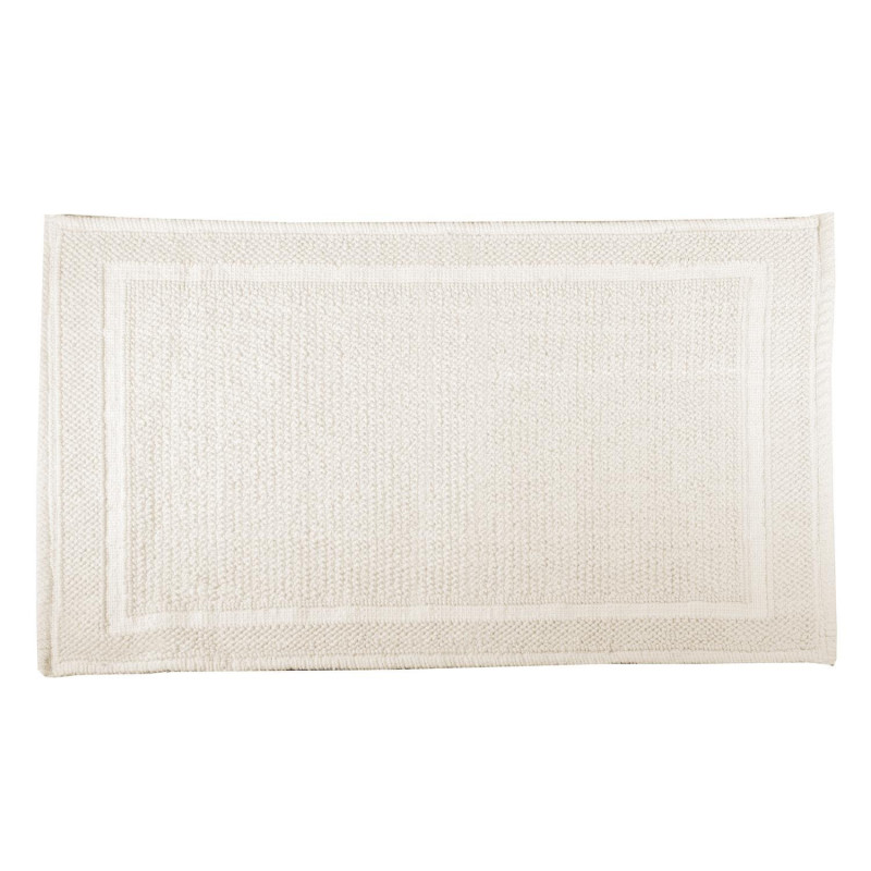 Tappetino bagno 100% cotone Vincent ivory antiscivolo 50x80
