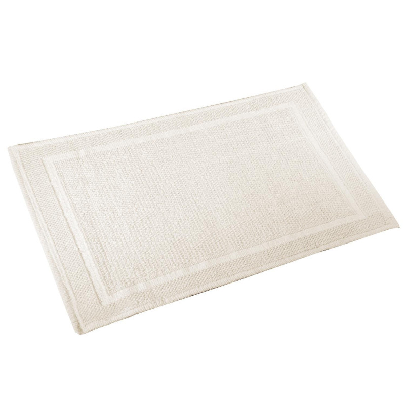 Tappetino bagno 100% cotone Vincent ivory antiscivolo 50x80