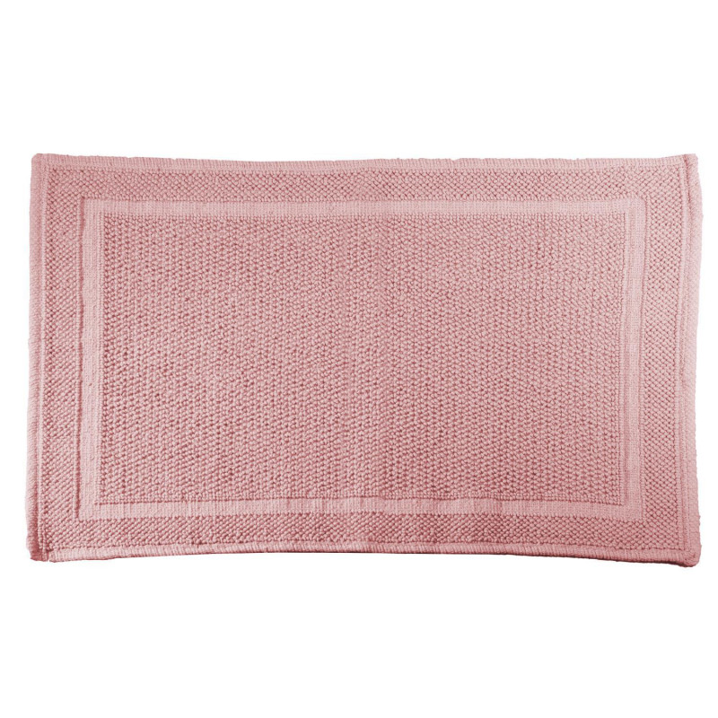 Tappetino bagno 100% cotone rosa Vincent antiscivolo 50x80