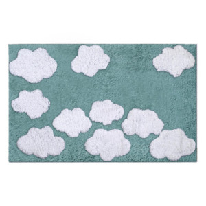 Tappetino bagno 100% cotone Nuvole acqua antiscivolo 50x80