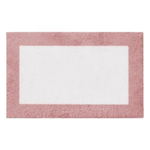 Tappetino bagno 100% cotone Otello rosa antiscivolo 50x80