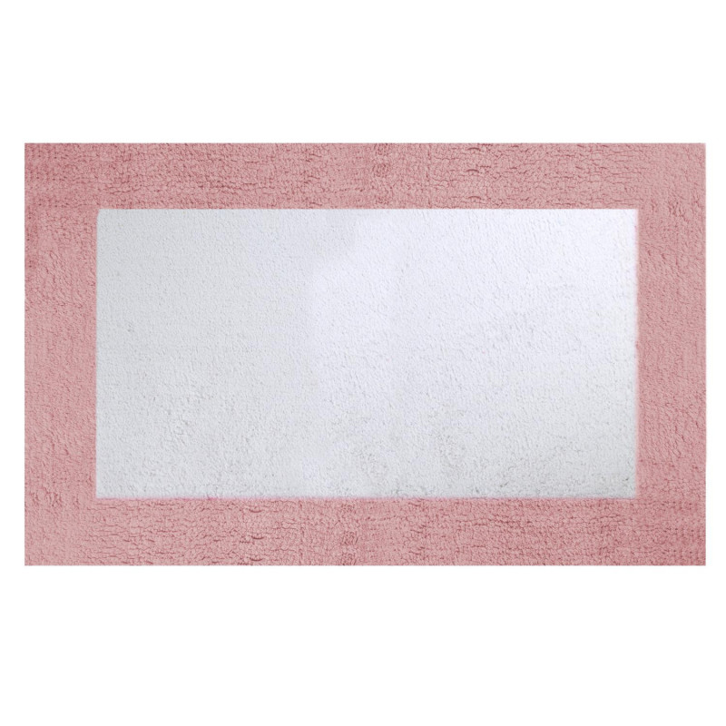 Tappetino bagno 100% cotone Otello rosa antiscivolo 50x80