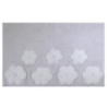Tappetino bagno 100% cotone Fiori perla antiscivolo 50x80