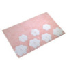 Tappetino bagno 100% cotone Fiori rosa antiscivolo 50x80