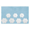 Tappetino bagno 100% cotone Fiori acqua antiscivolo 50x80