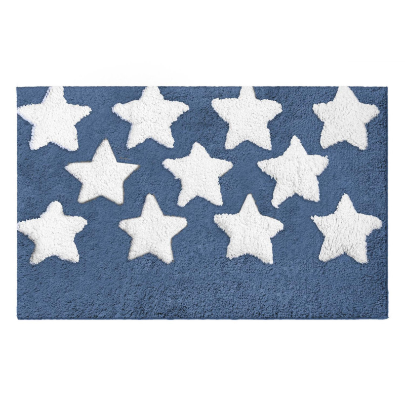 Tappetino bagno 100% cotone Stelle cielo antiscivolo 50x80
