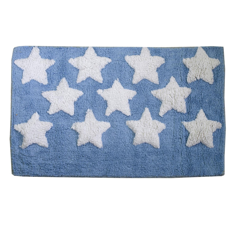 Tappetino bagno 100% cotone Stelle cielo antiscivolo 50x80