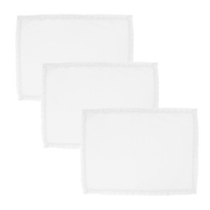 Set 3 Canovacci Amelie Bianco 50x70 cm – Biancheria cucina