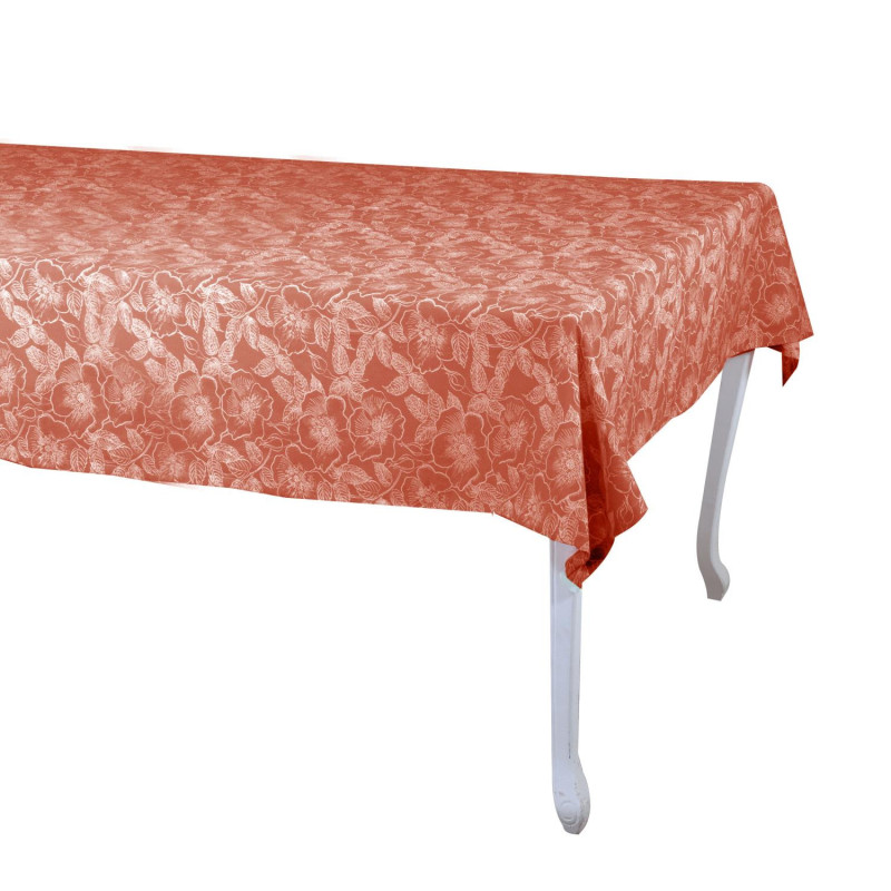 Tovaglia Wild Rose Rosso Mattone 140x180 cm – Eleganza floreale