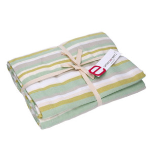 Zoom Tovaglia stripe verde tinto in filo cm 140x240