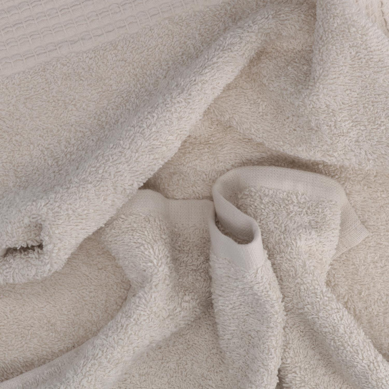 Asciugamano telo doccia Lisa beige 100x150 cm morbido e assorbente