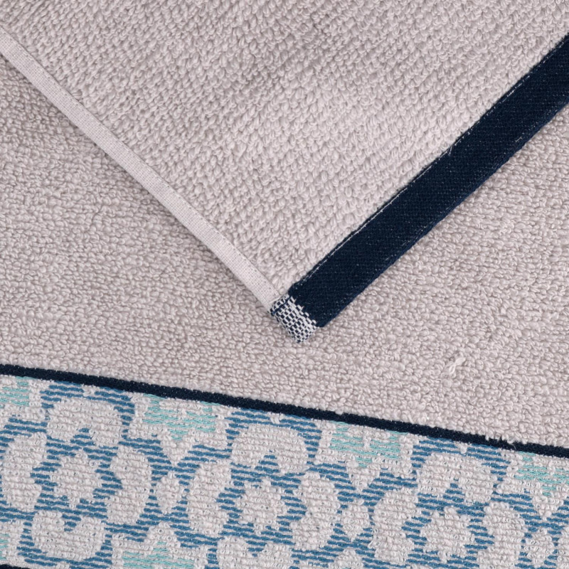 Asciugamano telo doccia Giada jacquard tortora 100x150 cm morbido