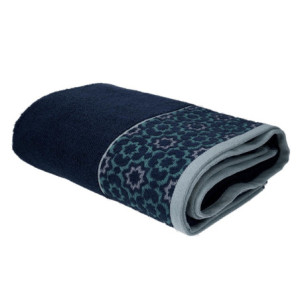 Asciugamano telo doccia Giada jacquard blu 100x150x2 cm