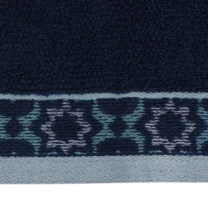 Zoom Asciugamano telo doccia Giada jaquard blu cm 100x150x2