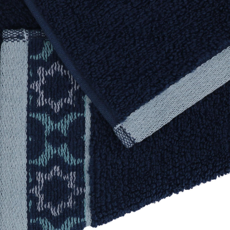 Asciugamano telo doccia Giada jacquard blu 100x150x2 cm