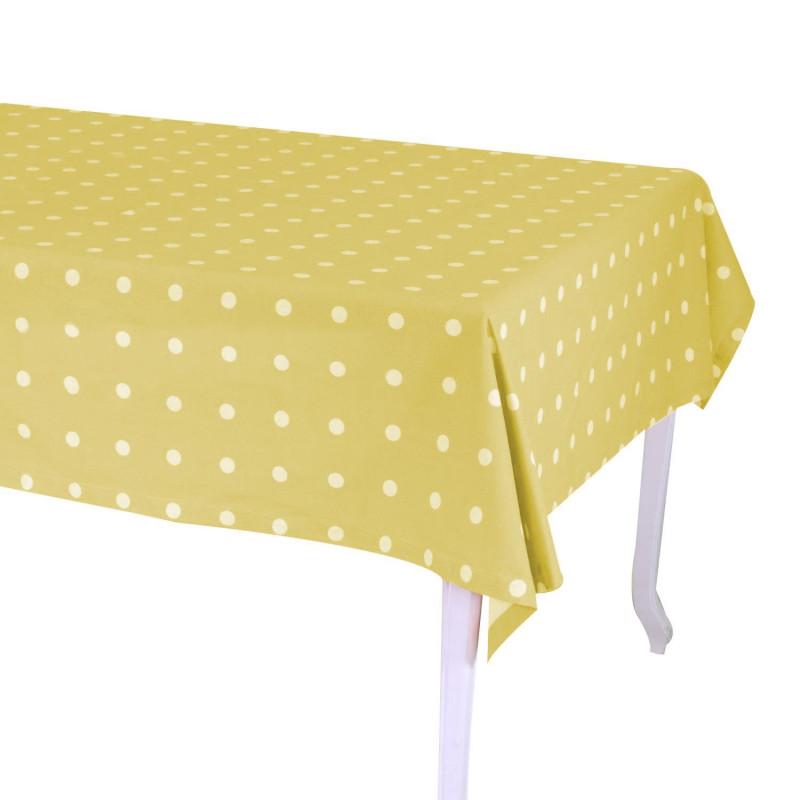 Tovaglia in tessuto pop pois lime rettangolare