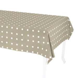 Tovaglia pop pois beige rettangolare