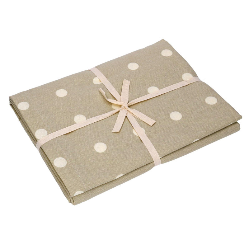 Tovaglia pop pois beige rettangolare