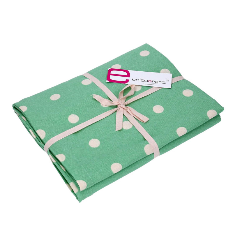 Tovaglia Pop Pois verde acqua rettangolare cm 140x180 vivace