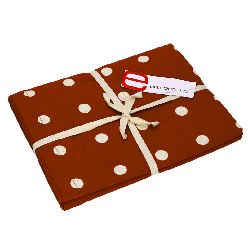 Tovaglia Pop Pois bordeaux rettangolare cm 140x240 vivace moderna