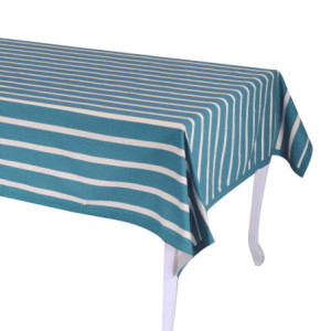 Tovaglia Pop Righe blu petrolio rettangolare cm 140x180 moderna