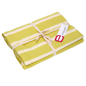 Zoom Tovaglia pop righe lime rettangolare cm 140x180