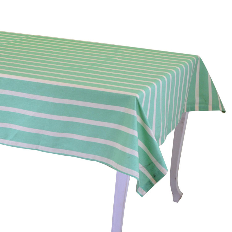 Tovaglia Pop Righe Verde Acqua 140x240 cm – Eleganza Casa