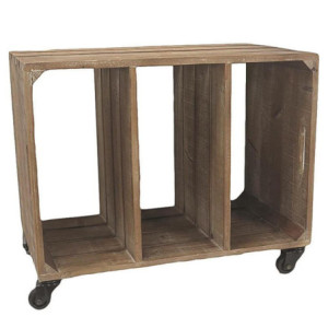 Mobile consolle con ruote 3 scomparti 61x35xH50,5 pratico moderno