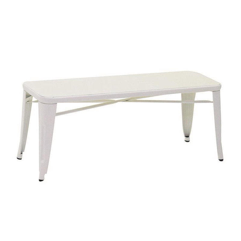 Panchina ferro Bristol bianco 103x38x45 cm da esterno elegante
